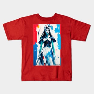 Asian warrior woman 3 Kids T-Shirt